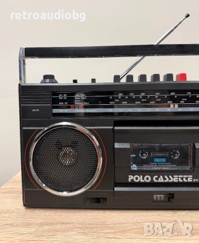 🔈Ретро радиокасетофон ITT-Nokia Polo Cassette 811 - Boombox - Профилактиран🔈, снимка 2 - Радиокасетофони, транзистори - 55189540