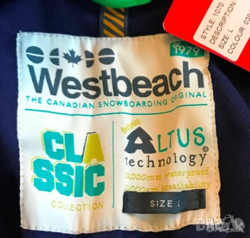 Ново долнище WESTBEACH унисекс за ски/сноуборд 10k waterproofness 10k breathability размер L , снимка 2 - Зимни спортове - 54446450