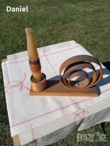 Свещници дървни, метални и мраморни, снимка 3 - Декорация за дома - 53995868