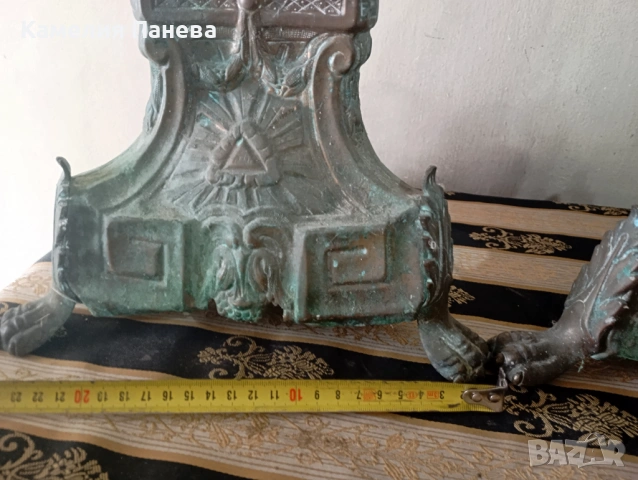 Комплект уникални барокови свещници, снимка 3 - Други ценни предмети - 54840392