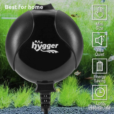 hygger Тиха мини въздушна помпа за аквариум 1.5 вата кислородна въздушна помпа за риби за аквариум 1, снимка 7 - Аквариуми - 54652110