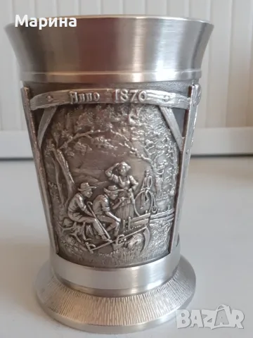 Немски чаши за вино и ракияот калай Antik * Vintage №62, снимка 7 - Антикварни и старинни предмети - 48729359