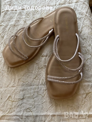 👡LC Waikiki — Дамски чехли / чехли с фини каишки и блестящи камъчета