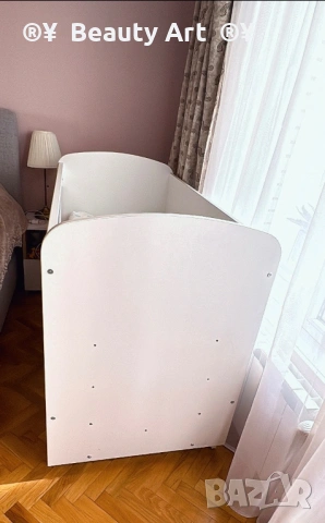 Детска кошара МДФ 60/120 с люлеещ механизъм , снимка 4 - Кошарки - 54695862