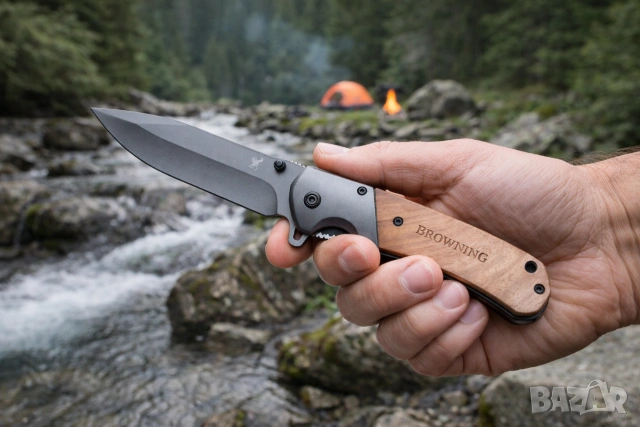 Сгъваем нож Browning 354 за туризъм, къмпинг, лов и риболов