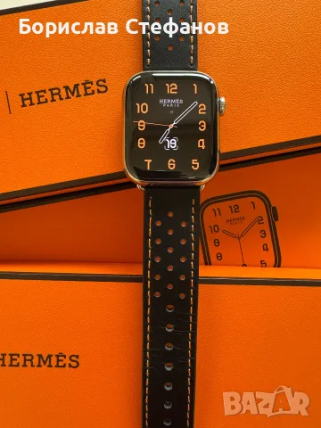 Apple Watch Series 8 Hermès 45 mm Stainless Steel Cellular, снимка 11 - Смарт часовници - 55415547