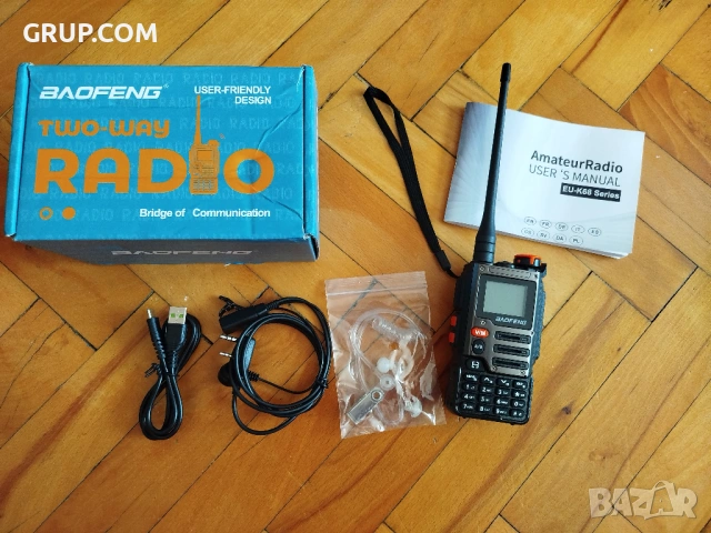 Радиостанция уоки-токи Baofeng UV-K68, двубандова, 5W, 136-174/400-520MHz, 1.44" дисплей, ЧИСТО НОВА
