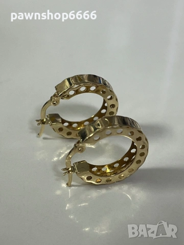 Златни обеци 14 карата 2,62 грама , снимка 3 - Обеци - 54162804