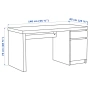 IKEA MALM бюро, черно-кафяво, снимка 2