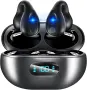XClear BH12 Безжични Bluetooth 5.3 Спортни Слушалки с Щипка, Черни, снимка 1