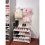 Практична етажерка за обувки с 5 рафта и закачалки 4073, снимка 3
