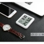 Дигитален термометър и влагомер с часовник, 3.2" LCD дисплей, ±1°C точност, за дома, офиса 10186, снимка 9