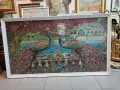 ОГРОМЕН СОЦ.КОВЬОР С ПАУНИ УНИКАТ РАМКИРАН, снимка 2
