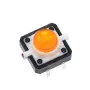 Микробутон TACT, 12x12x7.3mm, 2 позиции, 0.05A/12VDC, OFF-(ON), THT Различни Цветове, снимка 5