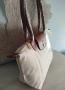 НОВА Longchamp Le Pliage – с етикети, млечно бежова, М, дълги дръжки, снимка 2
