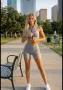 Nike Дамски Летен Комплект Къс Клин И Горнище С Цип👚🩳Дамски Къс Екип Найк - 2 Цвята Код A1701, снимка 1