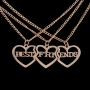 Комплект от 3 колиета BFF за деца – Best Friends Forever, златиста цинкова сплав, 52 см 10169, снимка 5