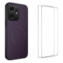 WANLONFENG TQ1 Магнитен Калъф за Honor X6d 5G - PC+TPU, Карбон текстура, 2 стъкла, снимка 4