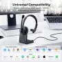 Nuroum HP31S (3rd Gen) Bluetooth слушалка с микрофон, USB донгъл, зарядна база, Noise Cancelling, снимка 10