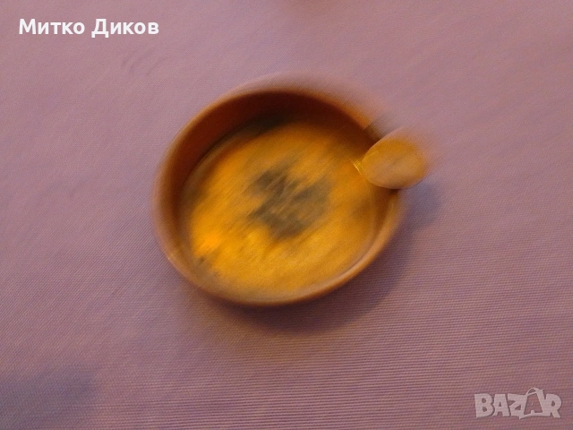 меден пепелник винтидж ги 12 см, снимка 2 - Декорация за дома - 54957354