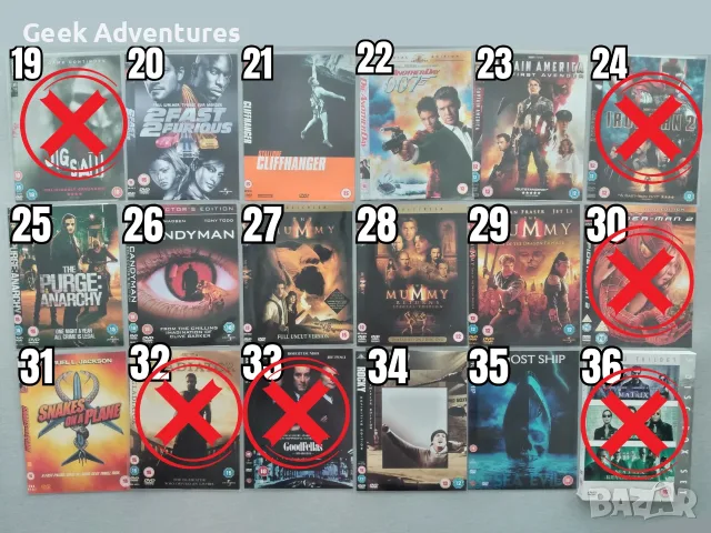 Екшън, Драма, Трилър, Ужаси Филми DVD's - Оригинални Филмови Дискове на Английски Език, снимка 3 - Екшън - 47015417