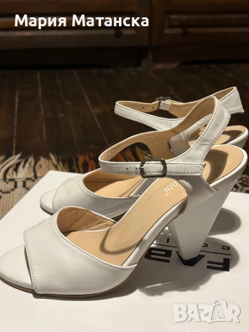 Бели Сандали естествена кожа Gianni ( Джани), снимка 2 - Сандали - 54730463