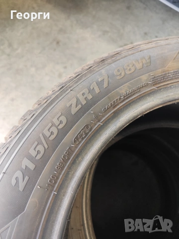 2бр.всесезонни гуми 215/55/17 Kumho, снимка 5 - Гуми и джанти - 54403979