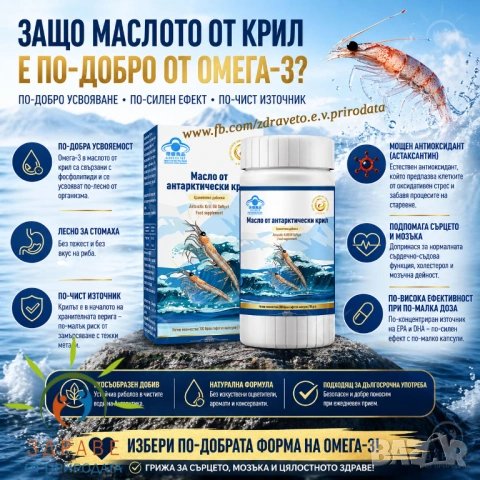 Масло от крил🦐 Омега-3‼️БЕЗ рибен вкус, снимка 3 - Други - 54343701