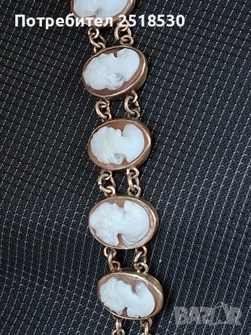 Старинна гривна с камеи, снимка 7 - Антикварни и старинни предмети - 54040846