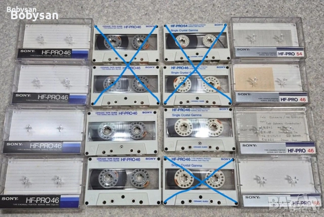 SONY HF-PRO 54 46 CERAMIC TAPE GUIDE Single Crystal Gamma Cassette