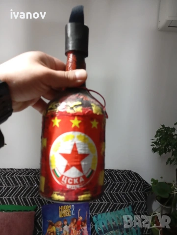 Шише ЦСКА ръчна изработка ново 