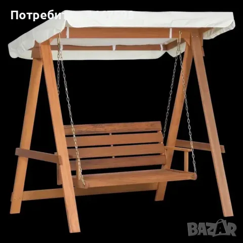 Градинска люлка OLE – дърво Meranti, стилна и удобна за двор и градина, снимка 3 - Градински мебели, декорация  - 55474908