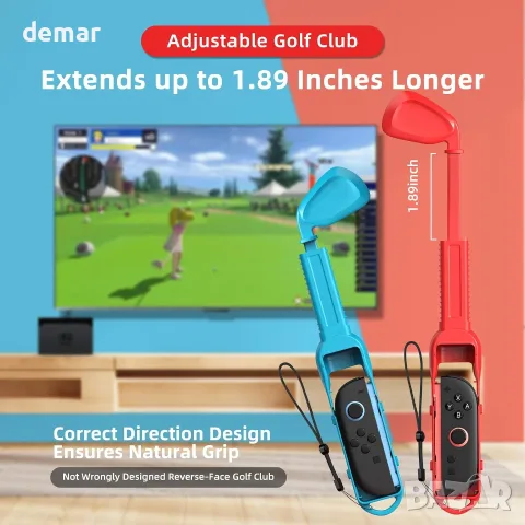 Комплект аксесоари за спортни игри, съвместим със Switch 2/Switch/OLED, 10 в 1 семеен комплект, снимка 6 - Аксесоари - 55622007