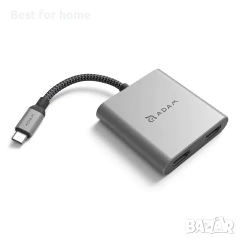 ADAM elements CASA Hub H2 2-в-1 USB-C Dual HDMI MST адаптер за дисплей , снимка 3 - Кабели и адаптери - 55595143