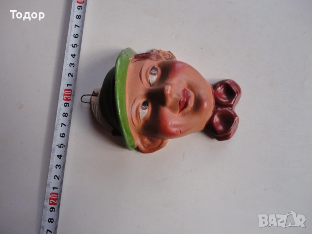 Керамична маска фигура Ernst Henz 1976, снимка 2 - Антикварни и старинни предмети - 54086439