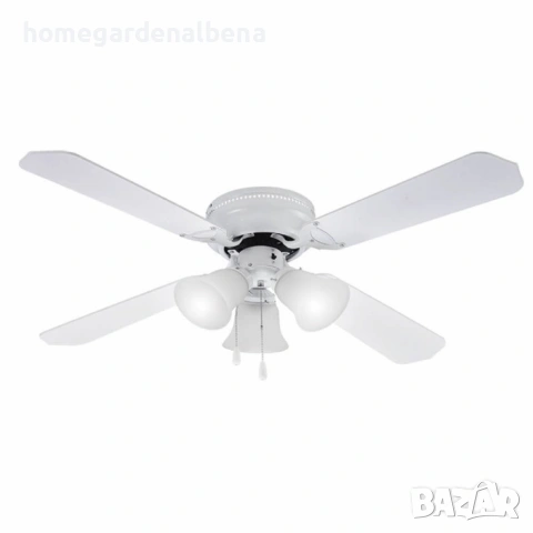 Вентилатор за Таван с Осветление Muhler MCF4262W – 107см, 3xE27, MDF, снимка 4 - Вентилатори - 54181942