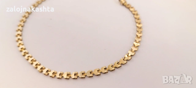 Нова-Златна гривна-4,30гр/14кр, снимка 2 - Гривни - 54467023