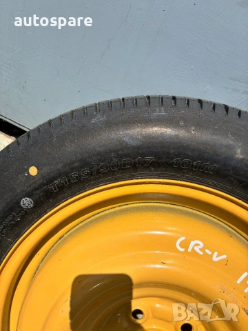 Резервна гума(патерица) 17″. 5x114.3. Honda CR-V IV SUV (01.2012 – 12.2016). Хонда ЦРВ, снимка 2 - Гуми и джанти - 55086577