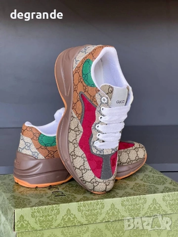 👟Маратонки Gucci ВИДЕО НА МОДЕЛА 36 37 38 39 40 41 42 43 44 номер 