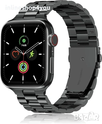 Метална Стоманена Верижка за Apple Watch Ultra | 11 | 10 | 9 | 8 | 7 | SE, снимка 4 - Каишки за часовници - 55244396