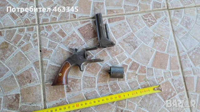 пистолет, пищов, револвер Smith and Wesson Mark 1, снимка 8 - Антикварни и старинни предмети - 55513266