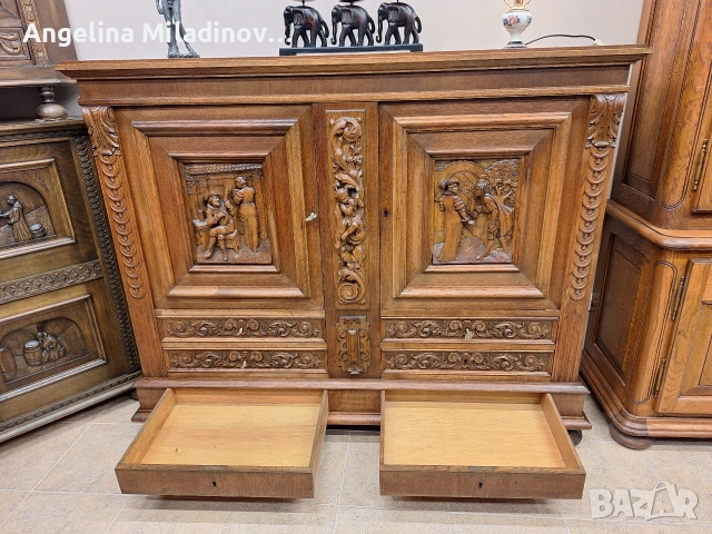 Комод 3D дърворезба , снимка 13 - Шкафове - 54527408