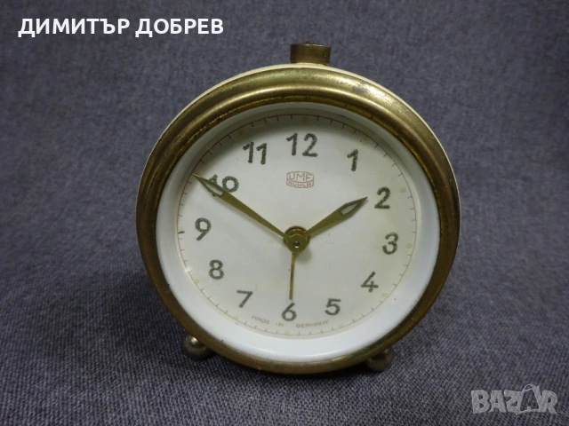 СТАР РЕТРО СОЦ МЕХАНИЧЕН ЧАСОВНИК БУДИЛНИК UMF RUHLA DDR