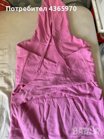 Дълго розово худи