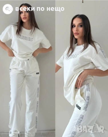 Guess Дамски Спортен Комплект Тениска И Долнище🔝Дамски Спортен Екип Гес Код A1440