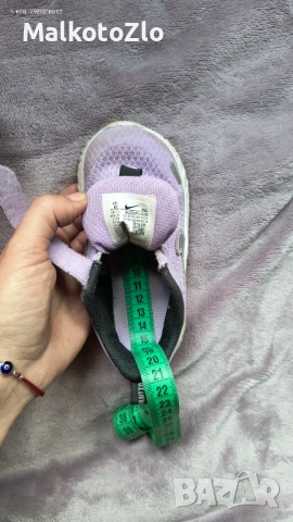 Nike, Спортни обувки Revolution 5 от кожа и текстил, Лилав/Сив, снимка 2 - Детски обувки - 54667873