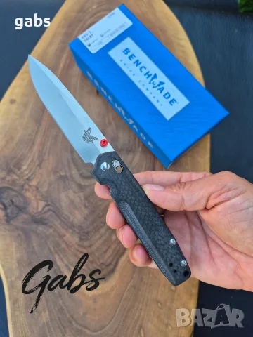 Сгъваем нож Benchmade VALET 485-1, M390.,карбон, снимка 9 - Ножове - 55575069