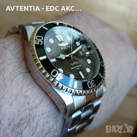 Часовник Invicta ProDriver, 100m, Seiko Caliber/Hattori/TMI C32 кварц, корона на винт, черен, снимка 13 - Мъжки - 54582346