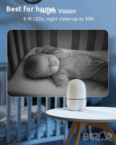 VIRTAVO XD1 Вътрешна охранителна WiFi камера, без изискване за абонамент, снимка 5 - IP камери - 54127044