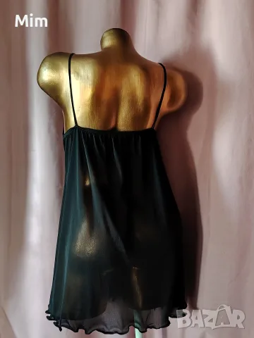 XL Черна ефирна , къса нощница, снимка 3 - Нощници - 55659484
